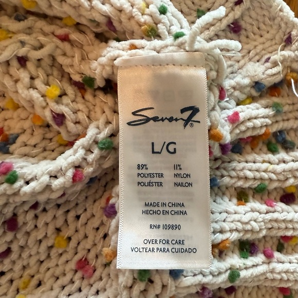 Seven7  For Man Kind Cream Cowl Neck Sweater - Picture 9 of 11